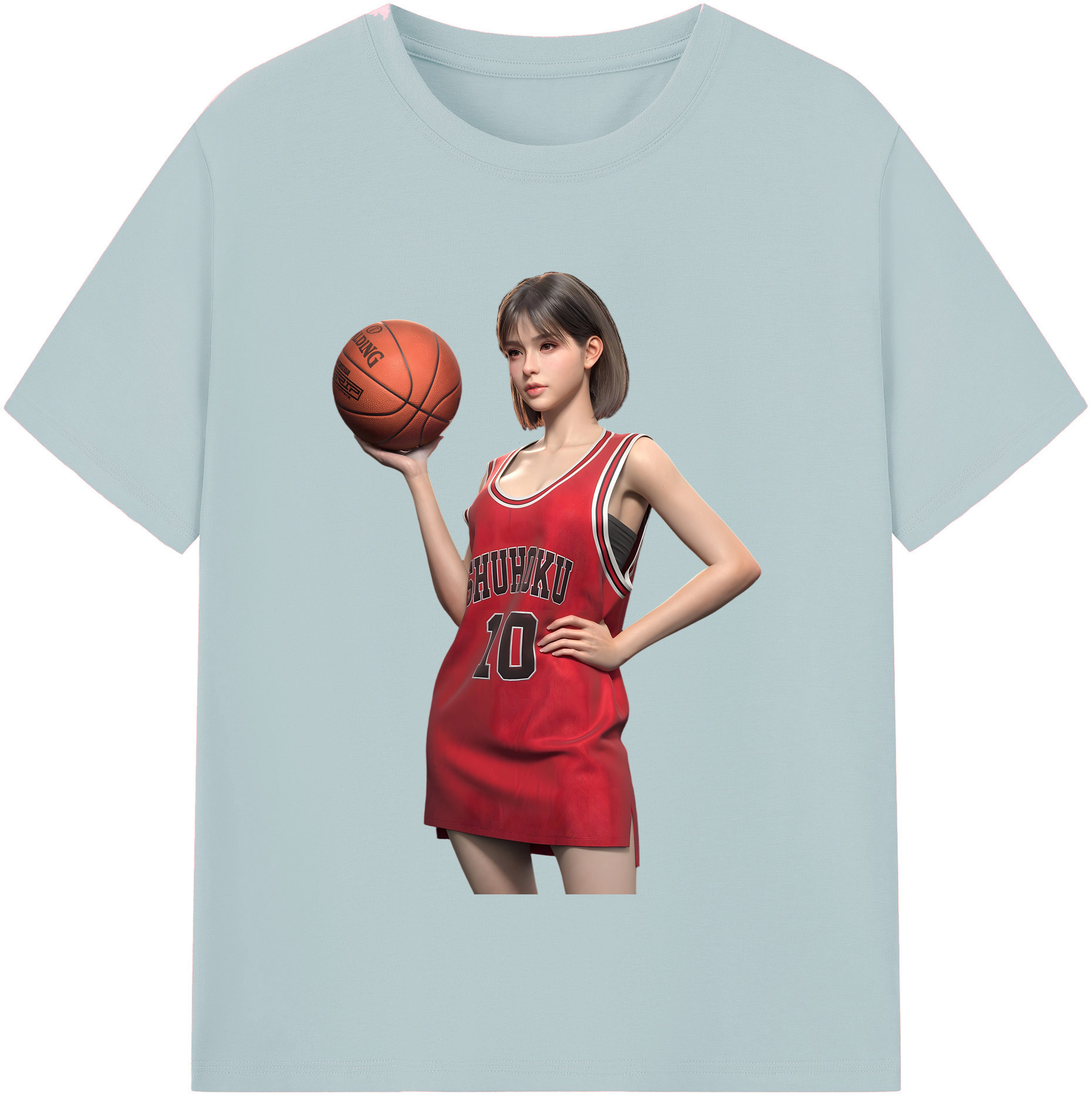 SLAM DUNK／スラムダンク 綿100％半袖Tシャツ（フロントプリント）
